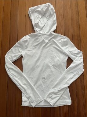 Alo white hoodie top